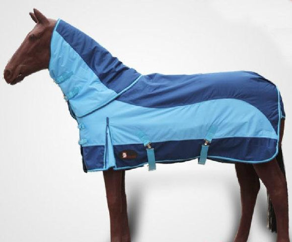 Horse Racing Cloth Autumn Water-Proof Warm Horse Rugs Blue Detachable Horse Harness