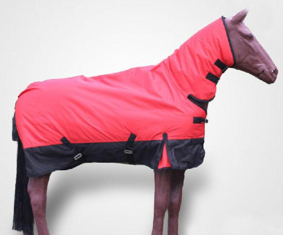 Outdoor Horse Racing Clothes Winter Rain-Proof Warm Horse Rugs Wind-Proof Red Removable Horse Harness