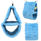 Coral Fleece Dual Layer Bird Nest Parrot Hanging House Hammock for Pet Bird Home Decorative Accessories