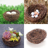 New Handmade Brown House Bird Nest Vine Twig Bird Nests Home Nature Craft Decoration