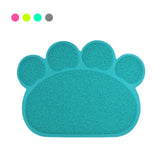 LemonBest Paw PVC Pet Dog Cat Feeding Mat Pad Pet Dish Bowl Food Water Feed Placemat Puppy Bed Blanket Table Mat Wipe Cleaning