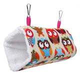 Owl Print Pet Hammock Bird Hamster Hanging Soft Bed Cages Nest for Hamster Squirrel Rat Small Animal Cage House Pets Toy S/L